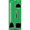 5S Supplies 5S Housekeeping Shadow Board Broom Station Version 14 - Green Board / Black Shadows  With Broom HSB-V14-GREEN-KIT - alternate 1